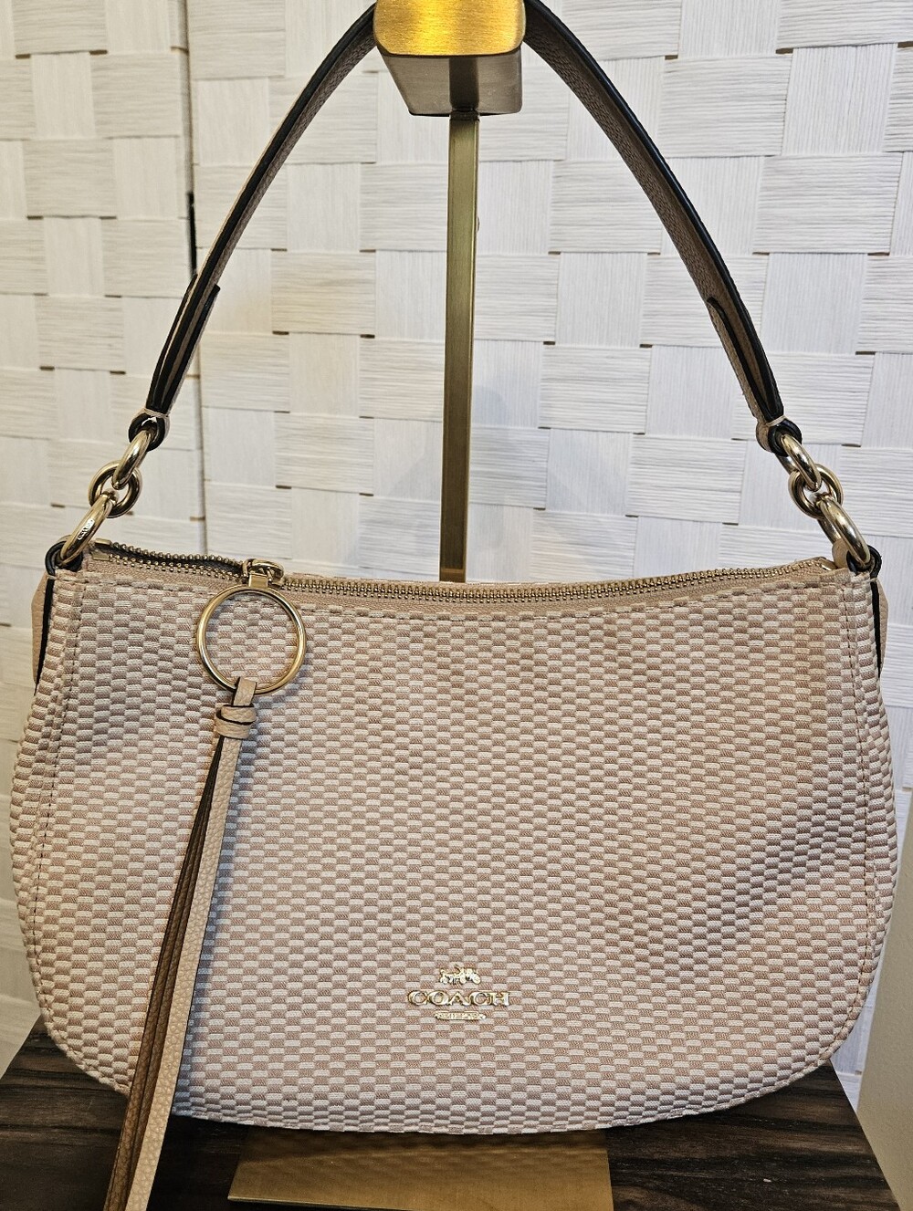 Coach Sutton Hand Bag in Beechwood Legacy Jacquard Print 67367